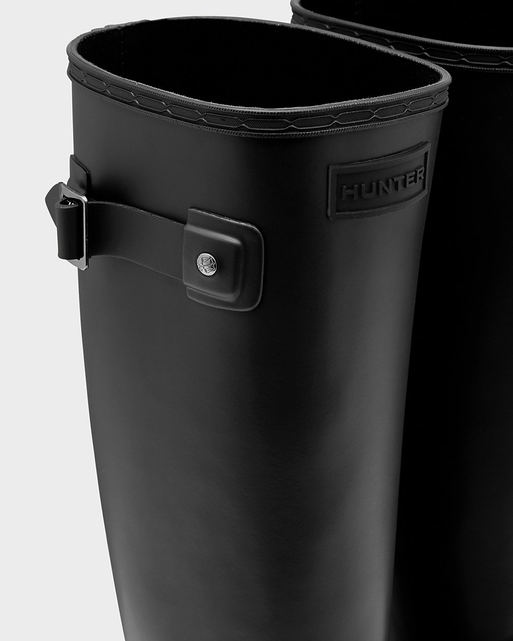 Women Hunter Refined Slim Fit | Tall Rain Boots Black | NZ-81643-PBRG